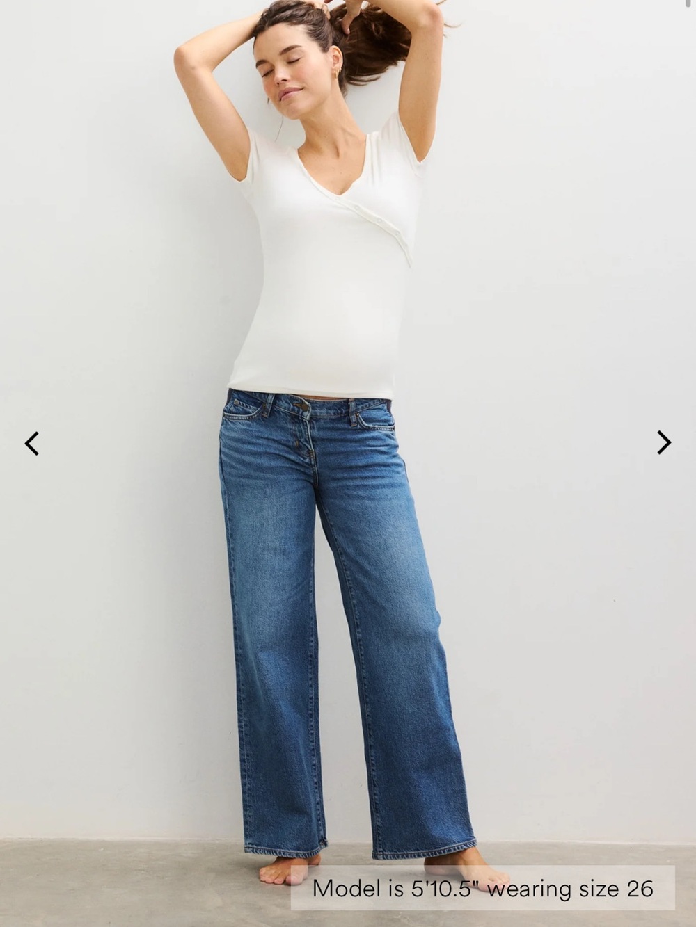 HATCH The Relaxed Wide Leg Maternity Jean NWT 28